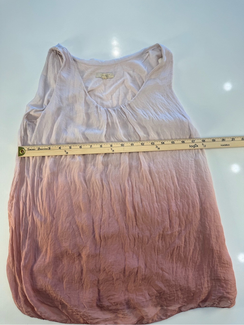 Women’s Pink Ombre Scoop Neck Tank Top - Picture 6 of 9